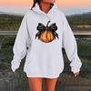 Women's Long-sleeved  Oversized Dropped Shoulder Sleeves Women's Hooded Halloween Print Plush Sweatshirt