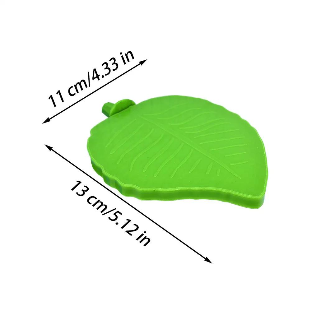 Parrot Stand Toy Bird Leaf Shape Stand Tray Cage Perch Leaf Shaped Interactive Play Gym Toy Tray Bird Cage Accessories