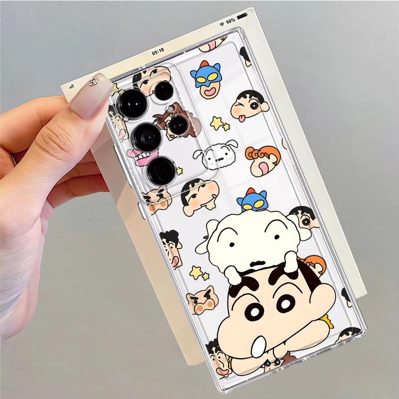 Phone Cover Case for Samsung Galaxy S26 S24 S25 Edge S22 FE S21 Note 20 Ultra 10 S20 Plus S23 Ultra Shin Cartoon Little White