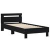 VidaXL Bed Frame with Headboard Black 75x190 Cm Engineered Wood 838569