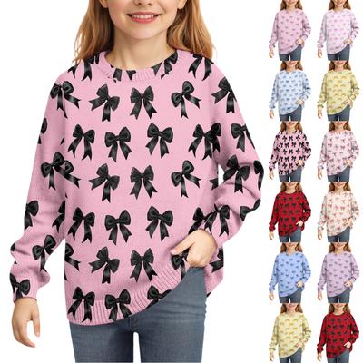 Sweatshirts For Children Boys And Girls Knit Sweater Cute Shirt Fall Crewneck Pullover Tops