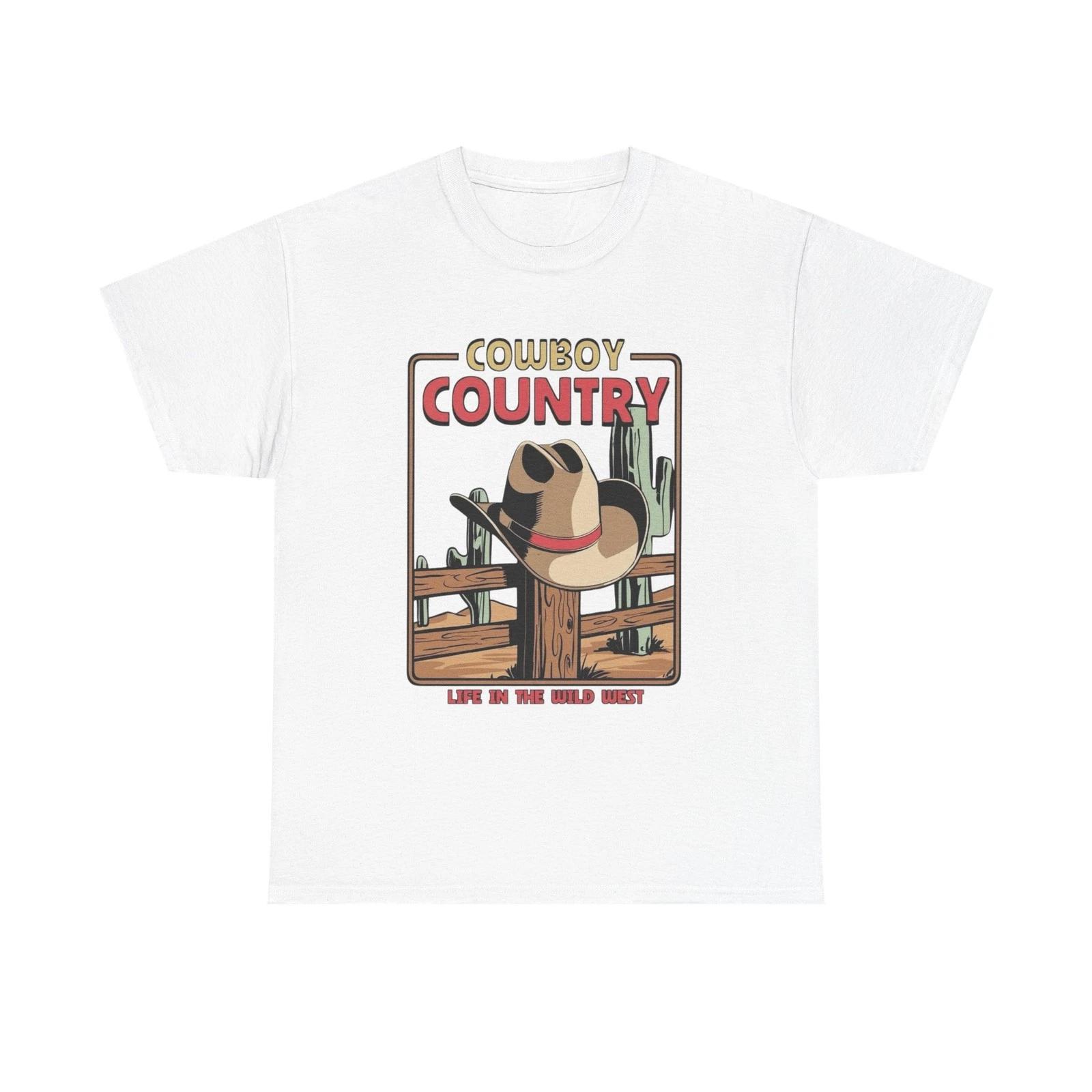 

Cowboy Country Graphic T Shirt Unisex Heavy Cotton Tee New Gift S