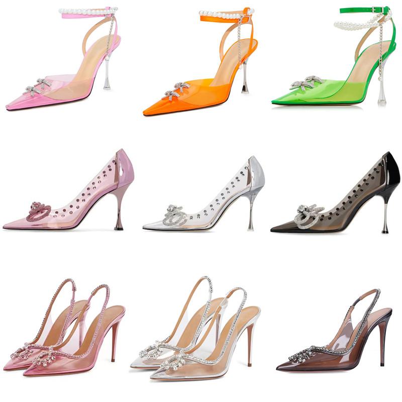 Fashion Clearance!!! Fashion Women Pumps Sandals Summer Sexy Slingback High Heels Rhinestones Elegant Pointed Toe Party Wedding Shoes