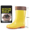 Food boots tall tube pure white waterproof and non-slip food kitchen hygiene water boots beef tendon wear-resistant warm rain boots