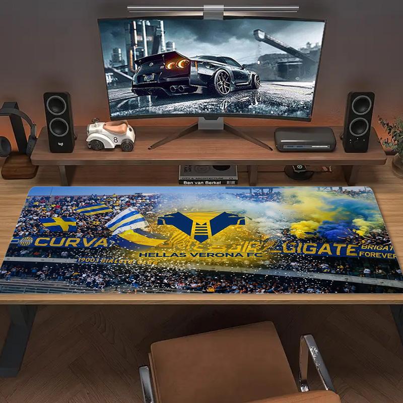Hellas Verona Fc Color Mouse Pad Large Gaming Table Cushion Non-slip Laptop Tablet Big Mousepad XXL Mat Mini PC Playmat With Lock edge