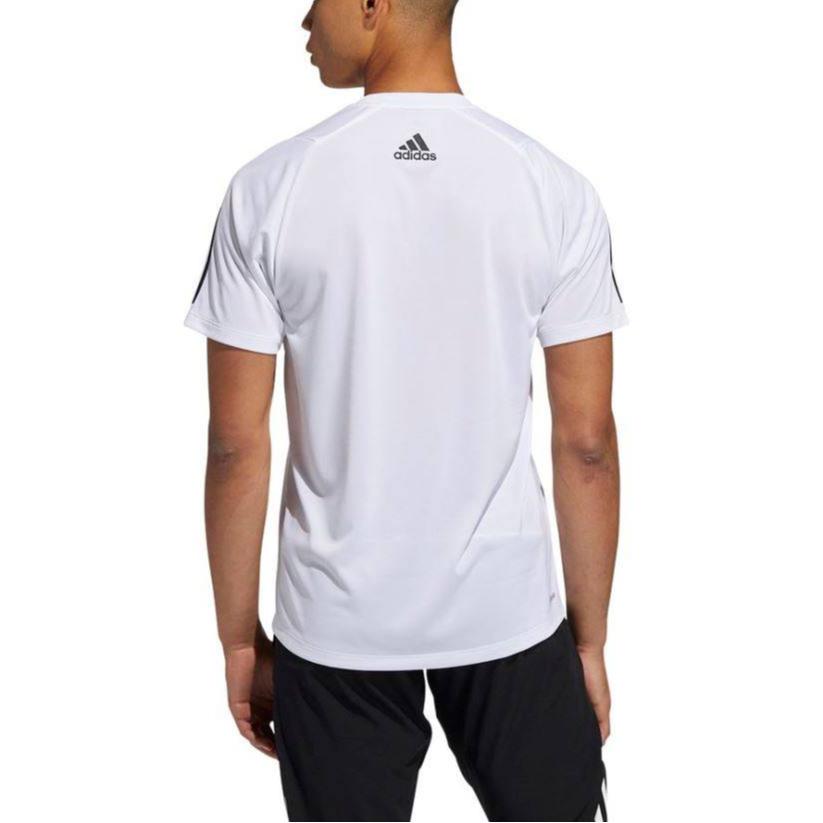 Adidas T Shirts Men's White Crew Neck Moderate Straight Fit GL8919