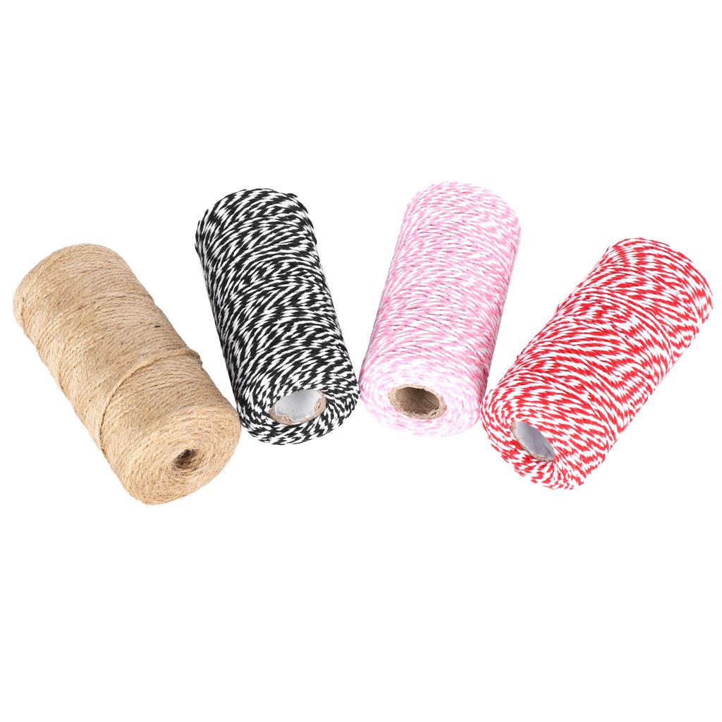 4Pcs Wrapping String Rope Twisted Cotton Baker Twine Cord DIY Craft Hand Made Supplies