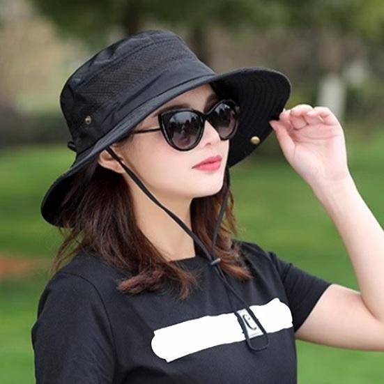 Bucket Hat for Summer, Wide Brim Sun Protection Hat, Breathable Mesh Fisherman Hat for Men Women Outdoor Hiking