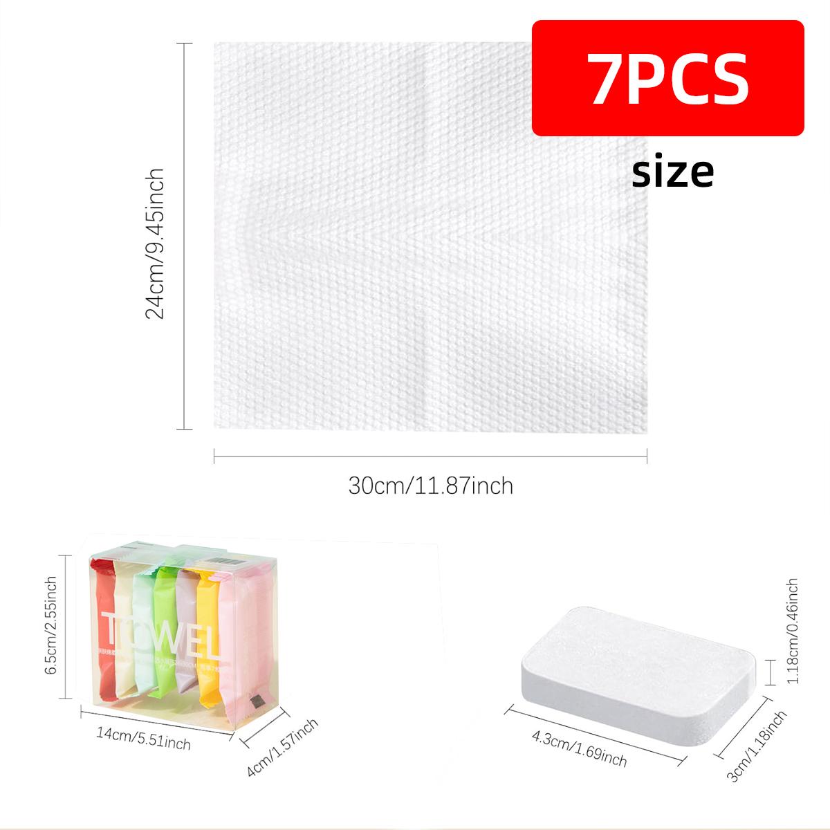 

7/14 шт. Сжатое одноразовое полотенце Дорожное Портативное Полотенце для умывания Утолщенное Влажное Сухое Двойного назначения Незаменимое для путешествий 24x30cm