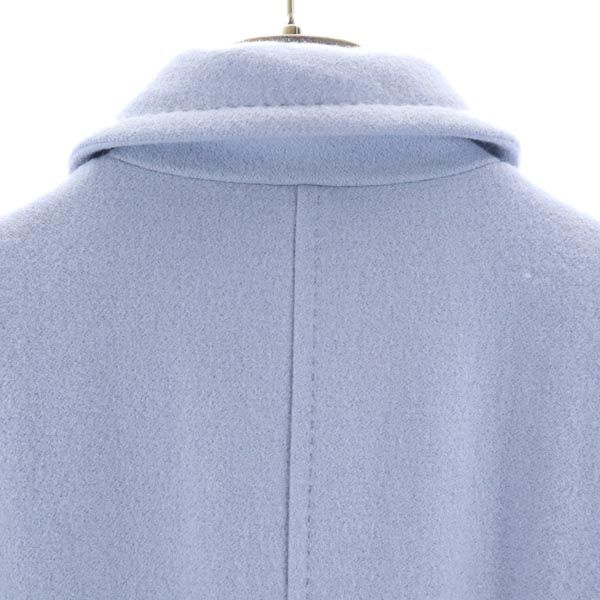 4℃ Angora Blend Stainless Collar Coat 36 Sky Blue Women Used