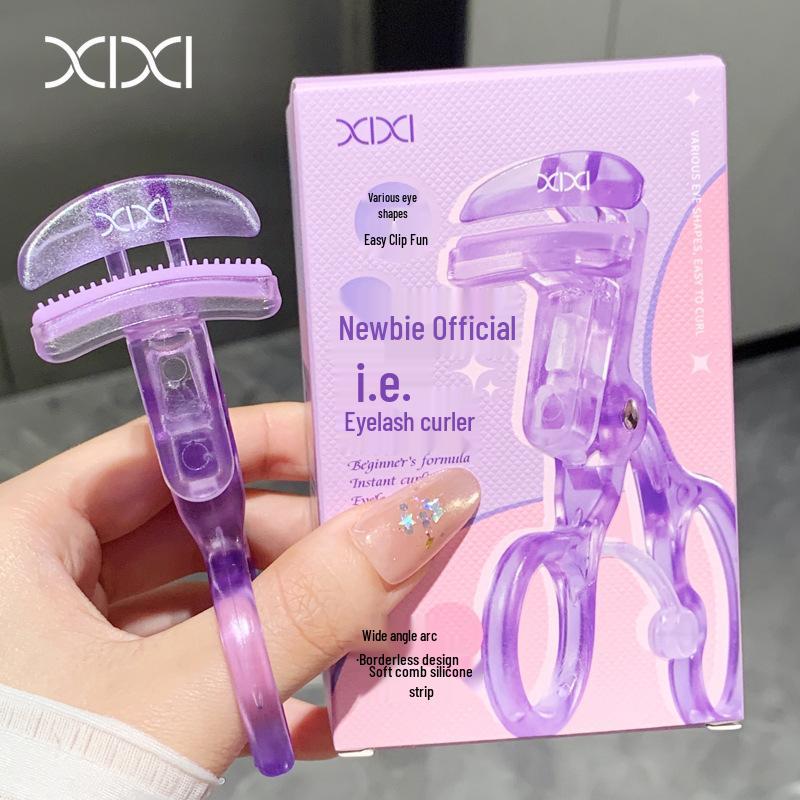 Xixi Wide-Angle Eyelash Curler with Comb Teeth - Long-Lasting Curl, Won t Pinch Eyelids, Borderless Design.