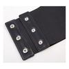 Women's Elastic Waistband Wide Leather Belt, Black, Versatile Fashion Lace-up Dress Accessory