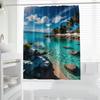 Elegant Tropical Beach Scene Waterproof Shower Curtain – Perfect for Bringing a Relaxing and Paradise-Inspired Atmosphere