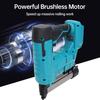 Cordless Nailing Machine 20V Electric Stapler with 100pcs F32mm Straight Nails and 100pcs N shaped Nails Powered By