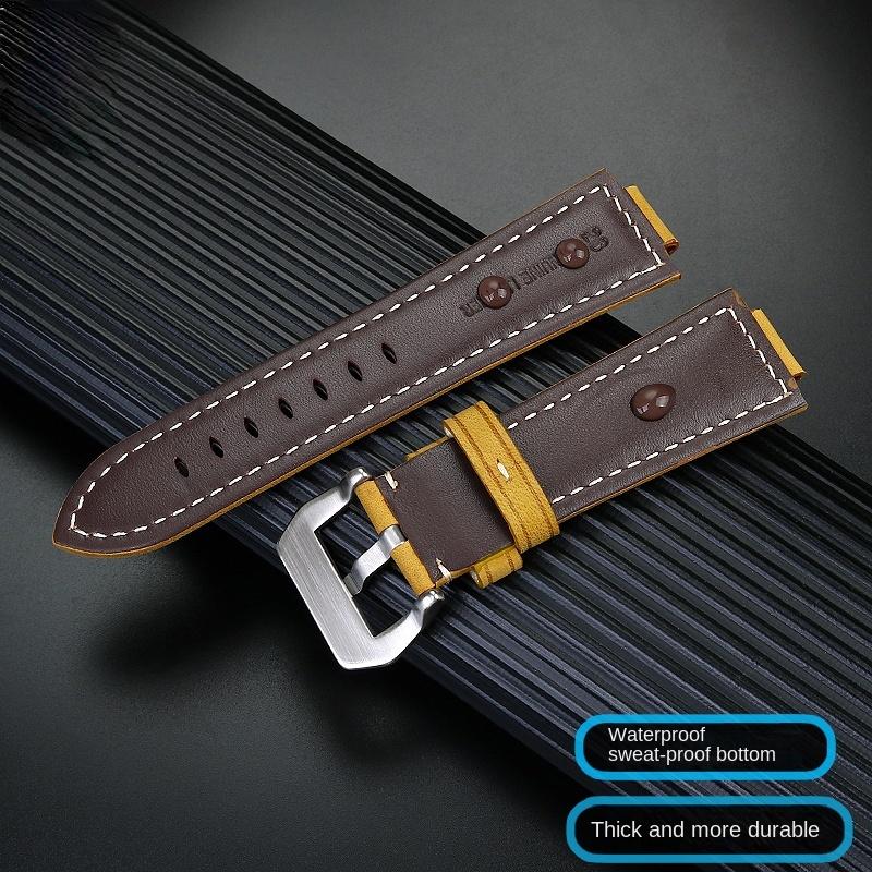 for CASIO G-Shock GST-B400/ GST-B200 Wrist strap leather watch belt cowhide watchband accessories 24*14mm Convex 24*16 Convex