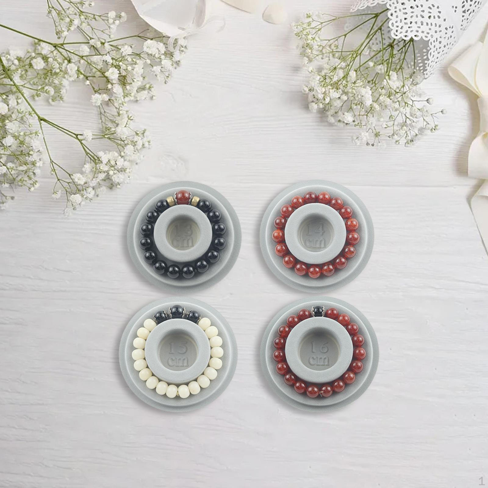 Bead Design Board Flocking Storage Display Plate Beaded Jewelry Tray for Bracelet 13 14 15 16cm