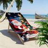 Festive winter holiday cheer Print beach towel, quick drying, suitable for travel, outdoor sports, jogging, the beach and swimming, gift