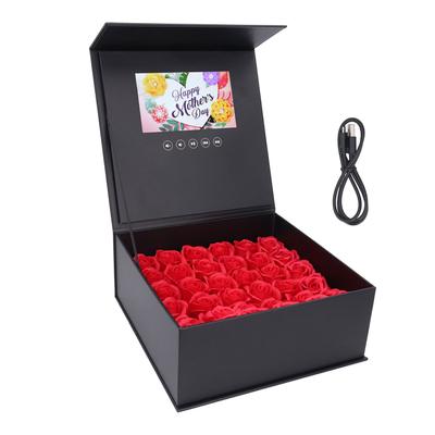 Cutie Flori Bijuterii 7 Inch Ecran Color Card de Felicitare Video Redare de Înaltă Definiție pentru Nuntă Publicitate Marketing