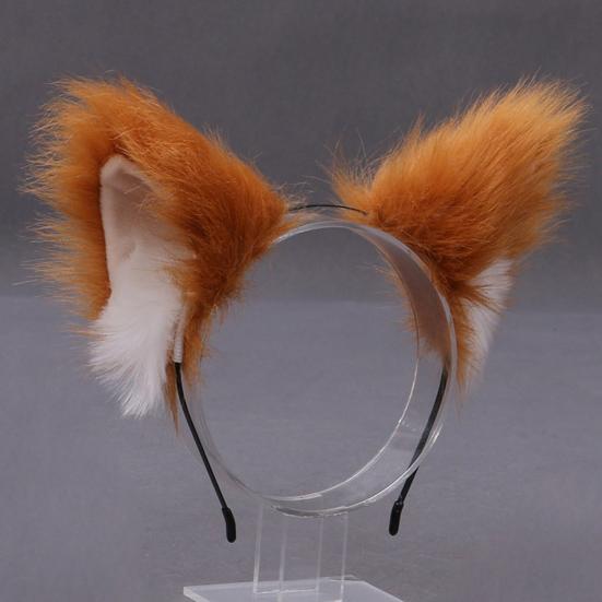 Cats Ears Headband Long Furry Adorable Plush Exquisite Cosplay Party Headpiece for Party
