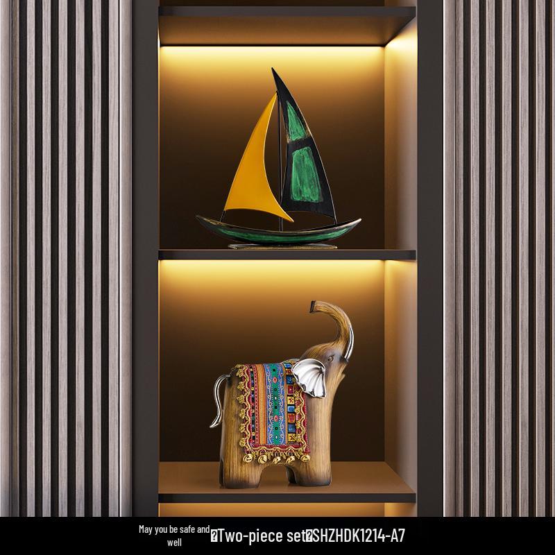 Smooth Sailing Sailboat Model: Luxury Decor for Living Room, TV Stand, or Office Table
