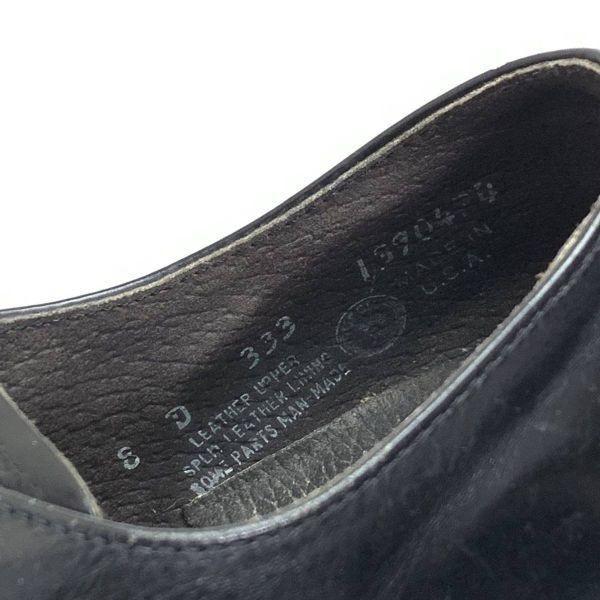 Vintage 80s UNION MADE USA UFCW Mark Service Officer Shoes Black 8D 25.5-26.0(USED)