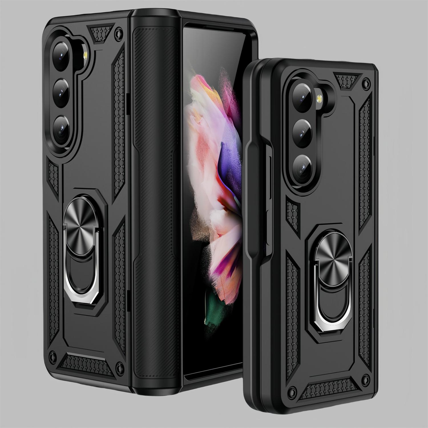 

Защитный складной чехол-сумка для Samsung Galaxy Z Fold 6 5G Fold6 Fold5 Fold 5 Kickstand Аксессуары для мобильных телефонов Чехлы for Galaxy Z Fold 5 чёрный