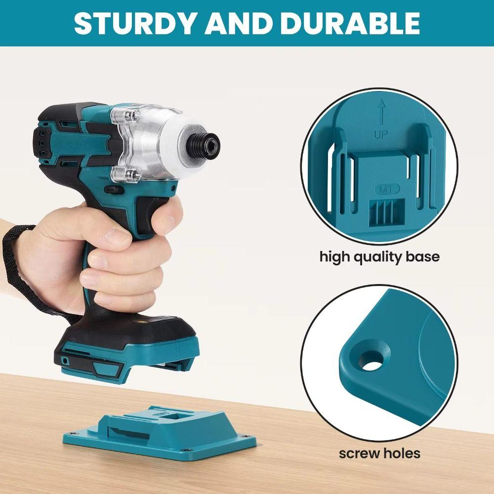 Uchwyt ścienny na baterie Uchwyt ścienny Podstawa baterii Odporny na zużycie Uchwyt na narzędzia elektryczne dla Makita 18V