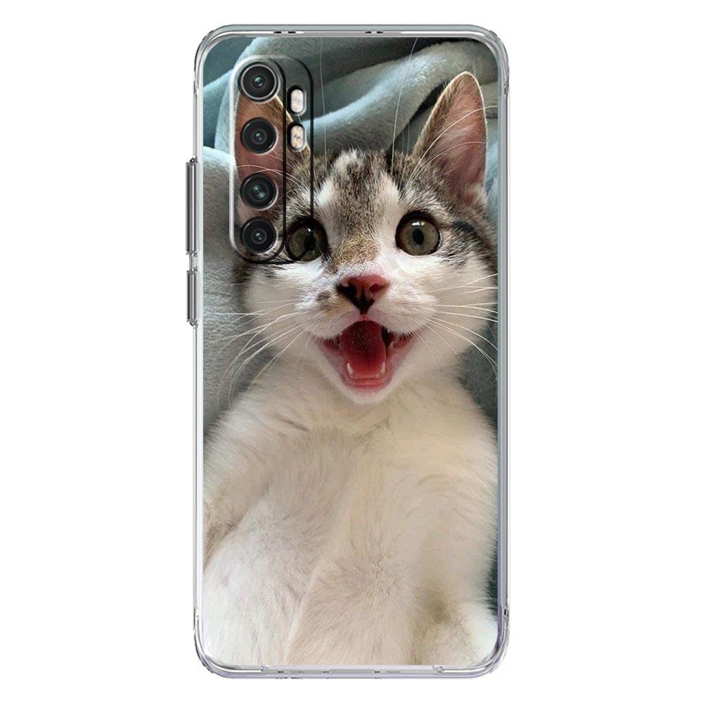 Phone Case For Xiaomi Mi Poco X7 X6 X5 NFC X3 F7 Ultra F6 Pro F3 15 14T 14 13T 11 12 13 Lite Clear TPU Cover Kawaii Love Cat