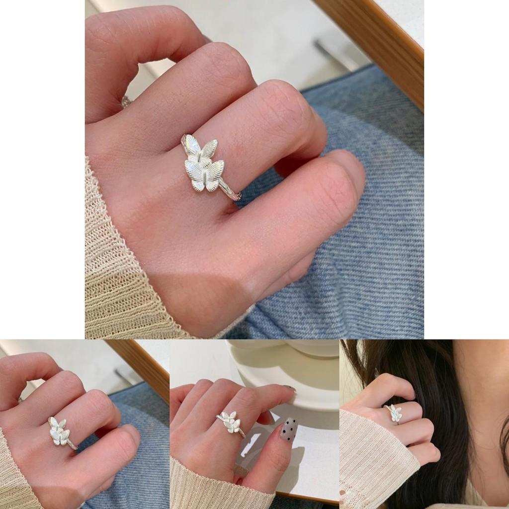 Eleganter Schmetterlings-Design Offener Ring für Damen Stilvolles und Schickes Modeaccessoire
