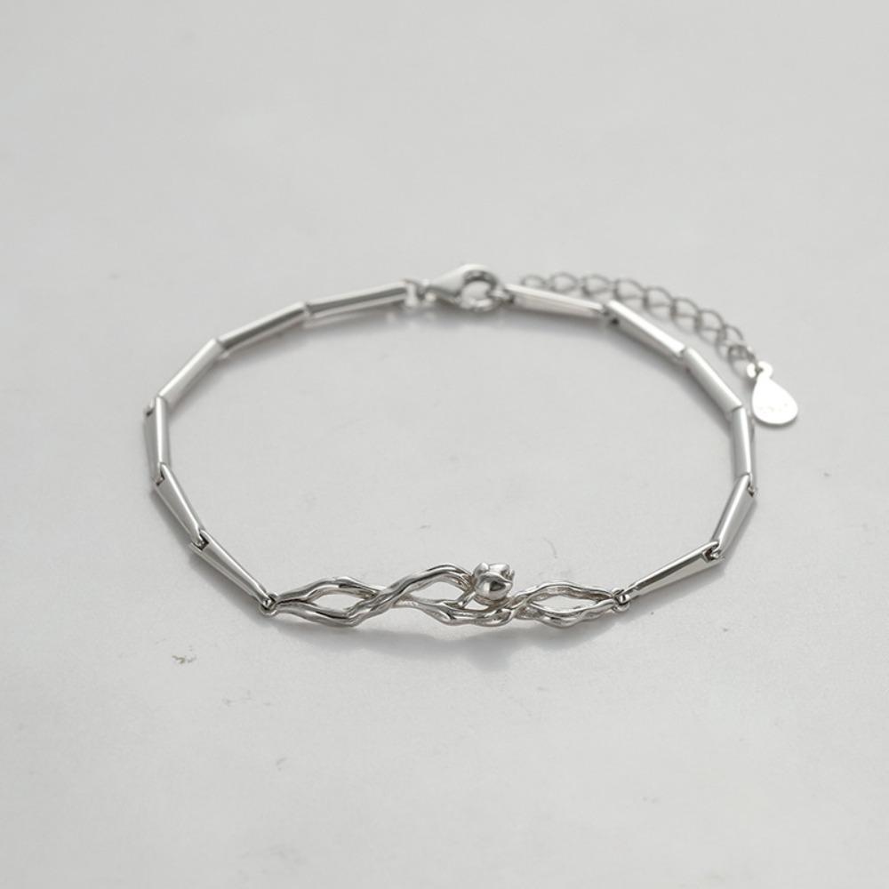 Valentine's Day Simple Thin Bracelet Flower Couple Bangle Classic Lovers Bracelet  Gifts
