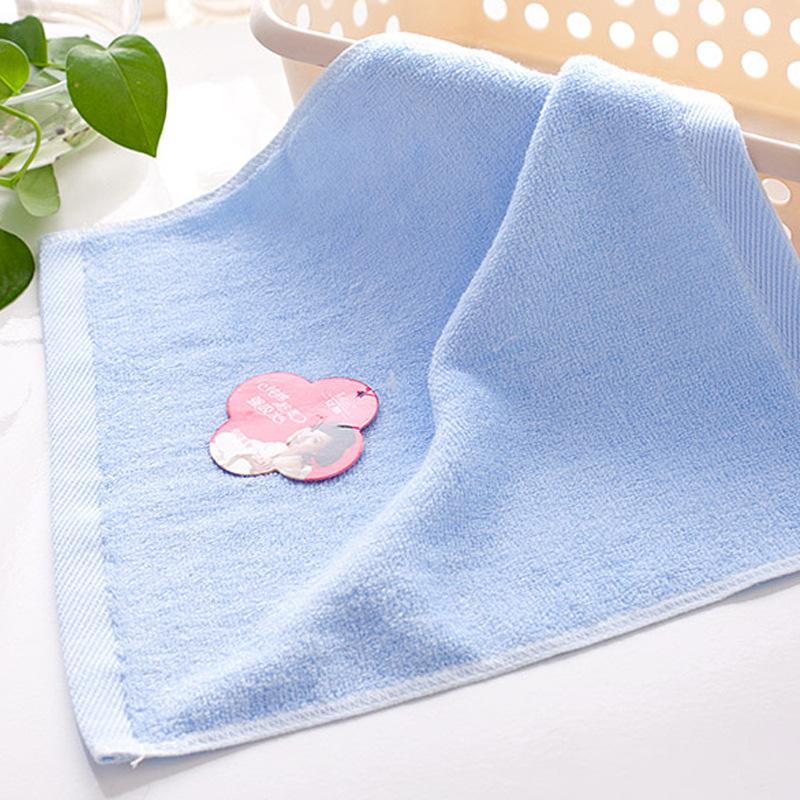 Bamboo Fiber Plain Color Broken 25 * 25 Square Towel Kindergarten Water Absorption Advertising Gift Small Square Towel