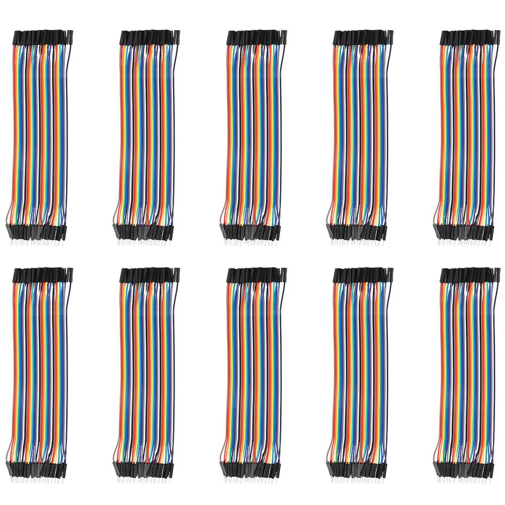 10Pcs Jump Wire Plastic Male To Female Connecting Cable for Computer Electronics 2.54mm