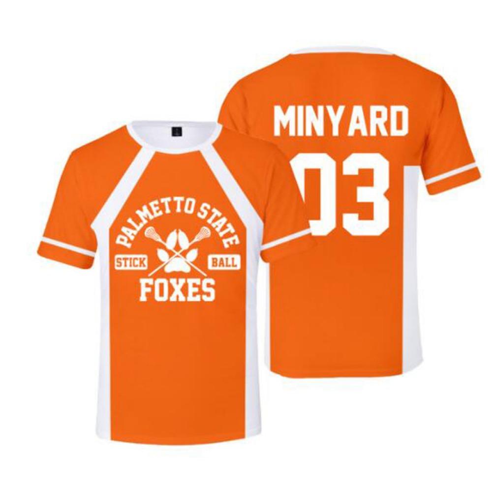 The Foxhole Court Palmetto State Foxes 3D T Shirt Unisex Summer Short Sleeve Funny Tshirt Graphic Tee Streetwear Lacrosse Jersey