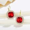 Korean simple retro diamond-encrusted zircon earrings, high-end ear buckles, niche design, elegant temperament earrings.