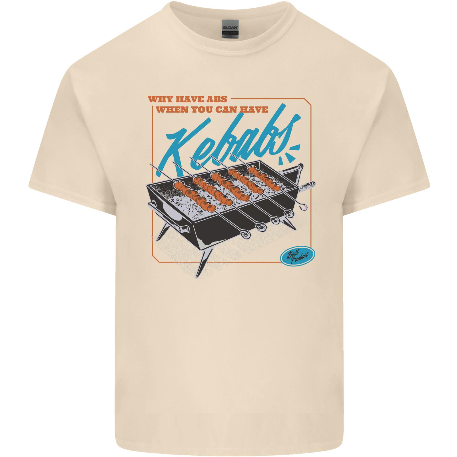 Abs Kebabs Funny Gym Overweight Fat Mens Cotton T-Shirt Tee Top S разноцветный