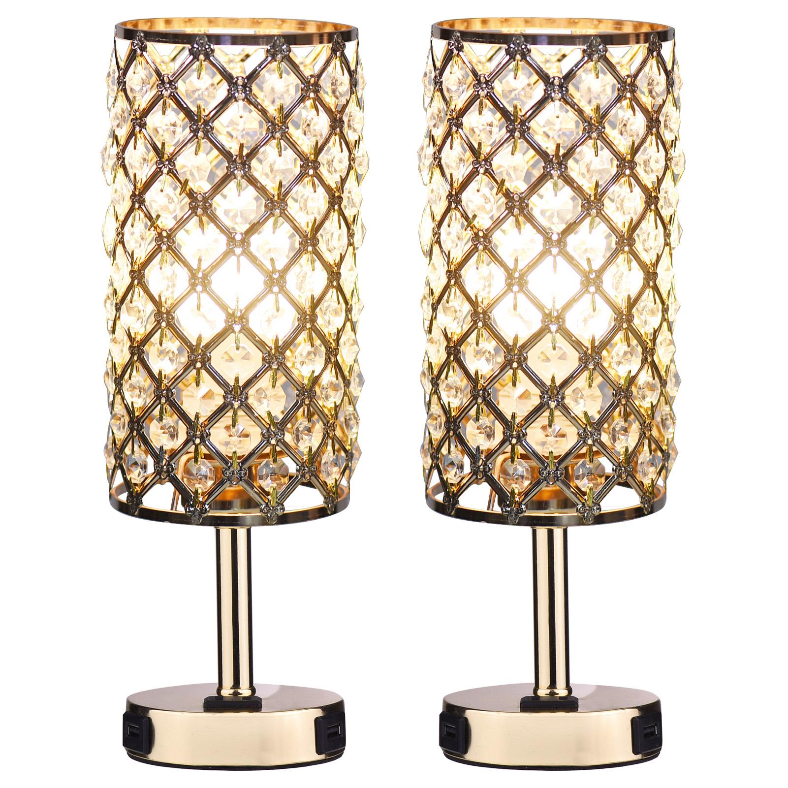 

2PCS Table Lamp LED Desk Lamp with Touch Control Dimmable 3 s of Brightness Adjustment Bedside Lamp Reading Lamp for Living Room Bedroom Restaura