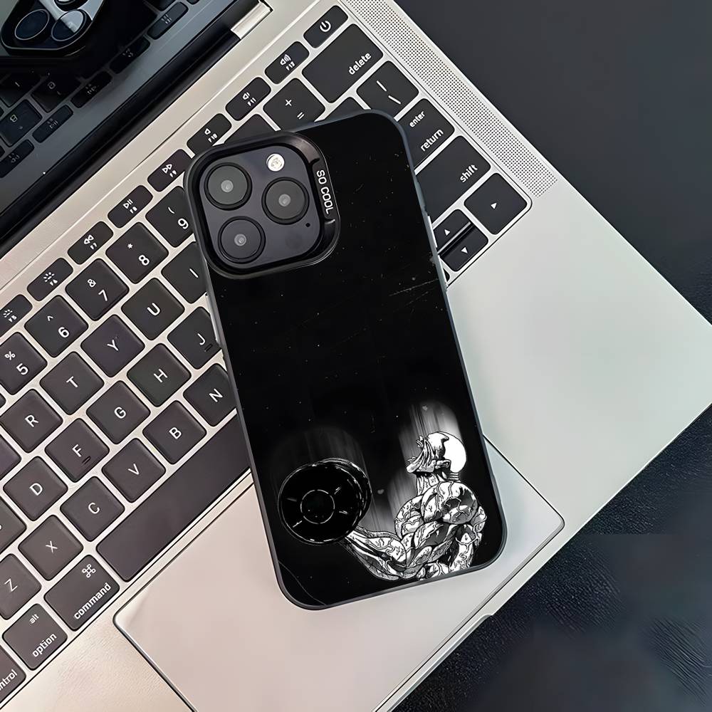 

Jack Hanma B-Baki Phone Case For iPhone 17,16,15,14,13,12,11,Pro,XS,Max,Plus,Mini,SE4,E Black Matte Shockproof Cover iPhone17Promax