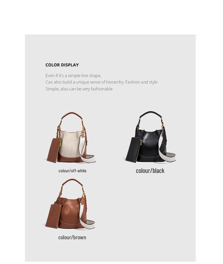 Geantă tip bucket crossbody de damă Z 2025 de mare capacitate cu curea de umăr lată