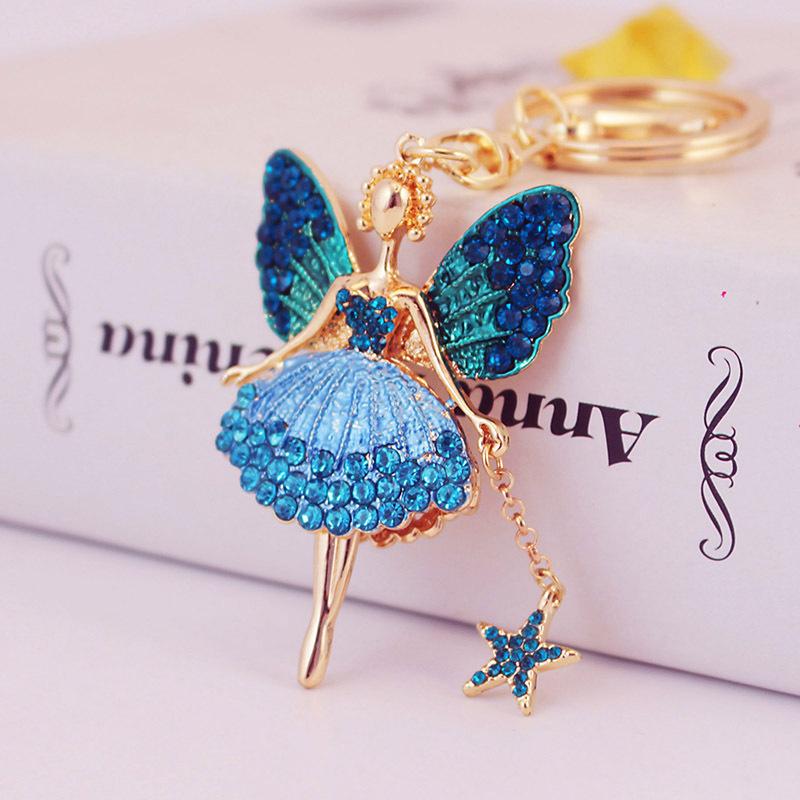 New Angel Girl Car Keychain Fashion Classic Women Bag Accessories Metal Keychain K5120