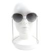 Excellent CHANEL Sunglasses COCO Mark Panto Shape Frame: Silver Black Women 4242 c.124/S6 Used