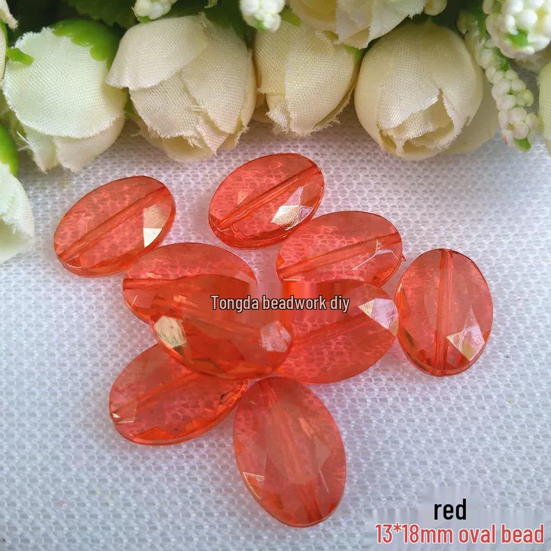 DIY Handmade Beading Kit: Transparent Acrylic Oval Beads for Jewelry, Curtain, Partition, and Accessories