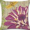 Retro Plant Floral Print Linen Pillow Case Home Living Room Sofa Car Cushion Pillow