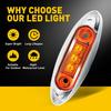 10x Amber LED 4" Marker Lights Side Clearance Light for Truck Trailer RV Camper