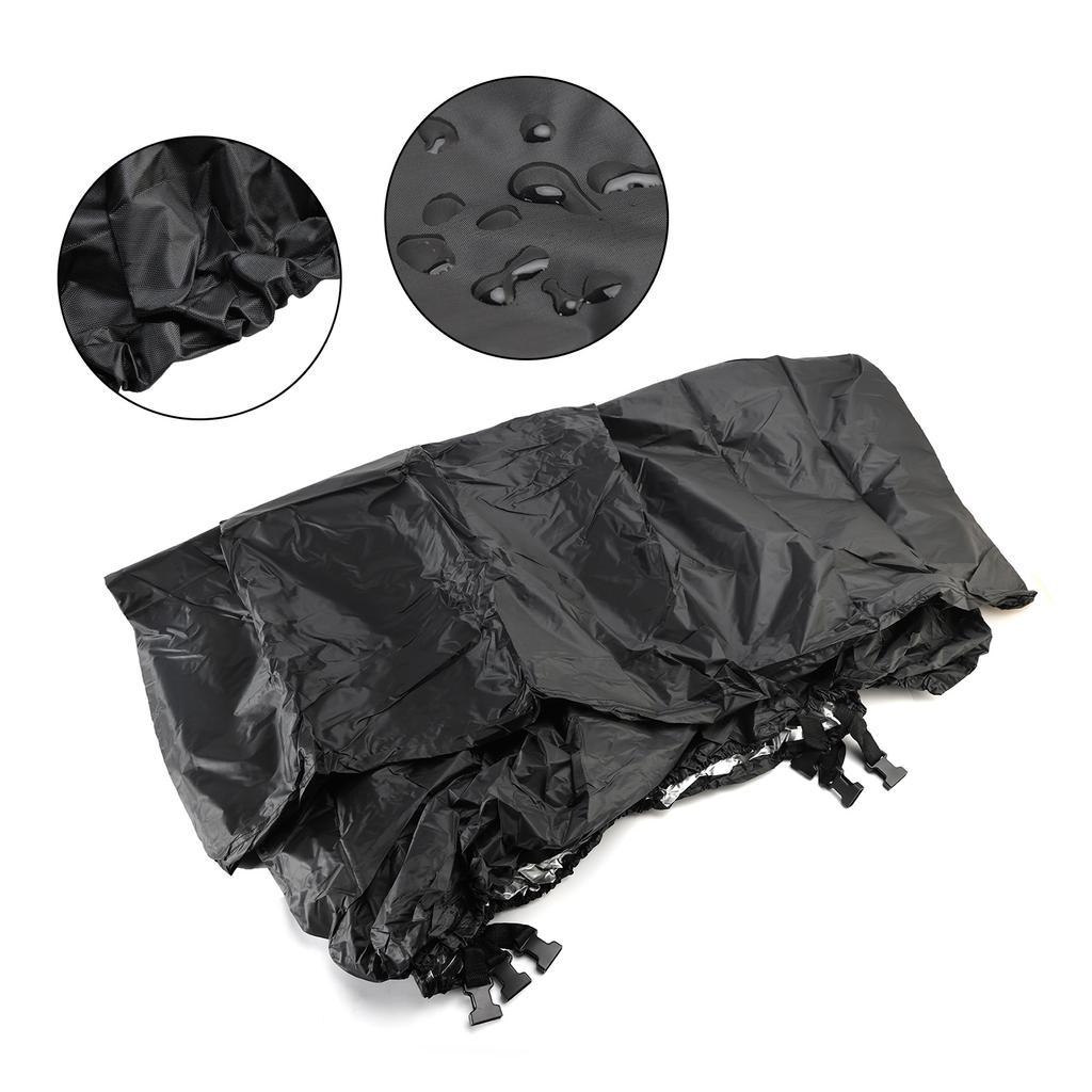Heavy Duty Boat Cover Waterproof Black For 16-18Ft Fishing Ski Bass Shelter