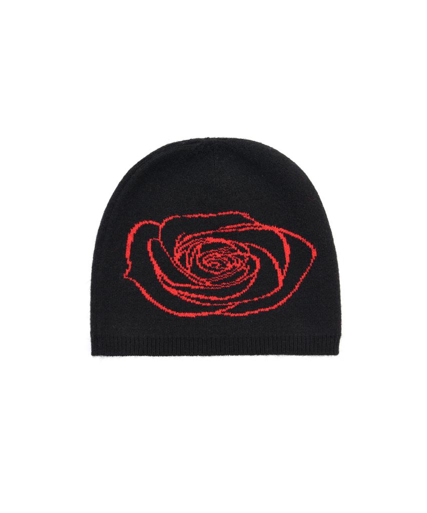 Nigaennikol Rose Jaquard Beanie_Black Red