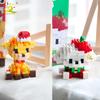 HUIQIBAO MINI Weihnachten Giraffe Capybara Kunst Hut Hund Mikro Baustein Set Stadt Cartoon Tier Diamant Steine Spielzeug Erwachsener