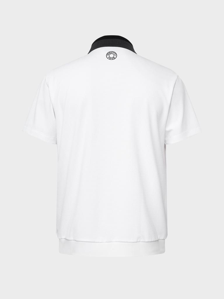 PIRETTI Savona Textured Blouson Polo Shirt M_White