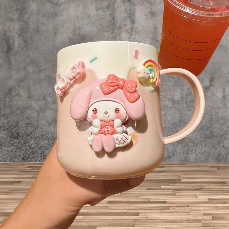 Kawaii Kuromi Children's Toothbrush Cup Sanrio My Melody Cartoon Anime Cute High-appearance Exquisite Washing Cup