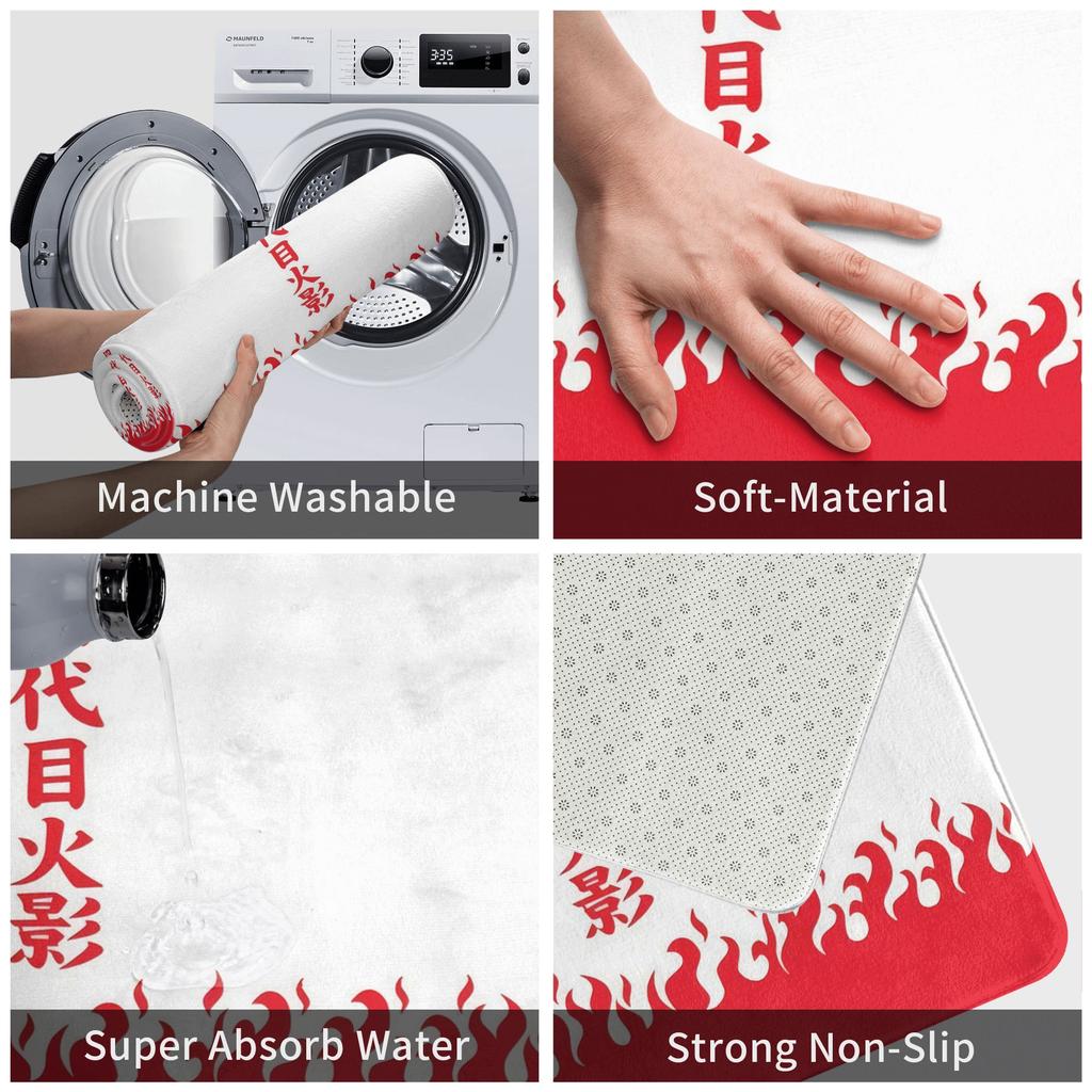 Narutos Akatsuki Sasuke Uchiha Anime Floor Door Kitchen Bath Mats Anti-Slip Indoor  Doormat Toilet Entrance Carpet Rug