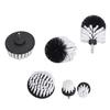 6Pcs Drill Cleaning Brush White Soft Nylon Bristles Wear Resistant Drill Brush Power Scrubber for